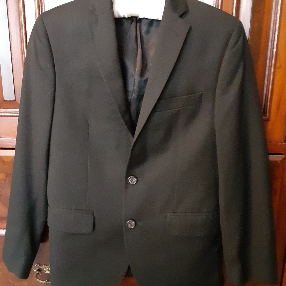 Kids Black Blazer Jacket - Classic Two-Button Dress Coat